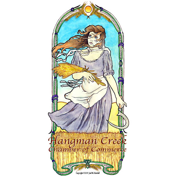 Graphic art - Wheat harvest maid